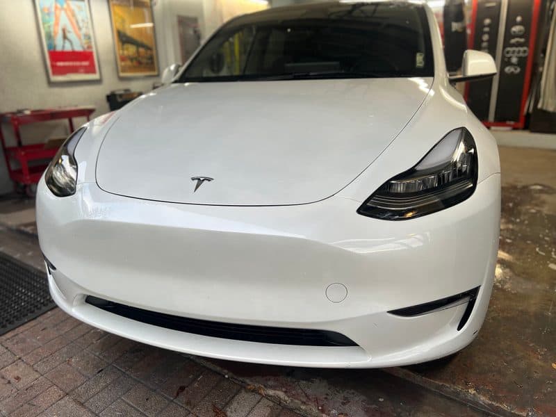 Tesla Model 3 after body repair in Cutler Bay